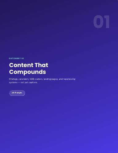 Marketing and content category page